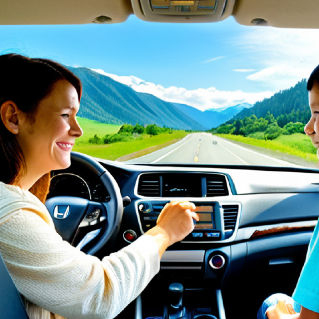Family Road Trip**

"A family of five, fully clothed in casual travel attire, smiles happily inside a 2024 Honda Pilot on a scenic highway. Lush green mountains and a clear blue sky are visible through the windows. Car is packed with luggage, visible through the rear window. Safe for work, appropriate content, fully clothed, family-friendly, professional photography, perfect anatomy, correct proportions, natural pose, well-formed hands, proper finger count, natural body proportions."

**