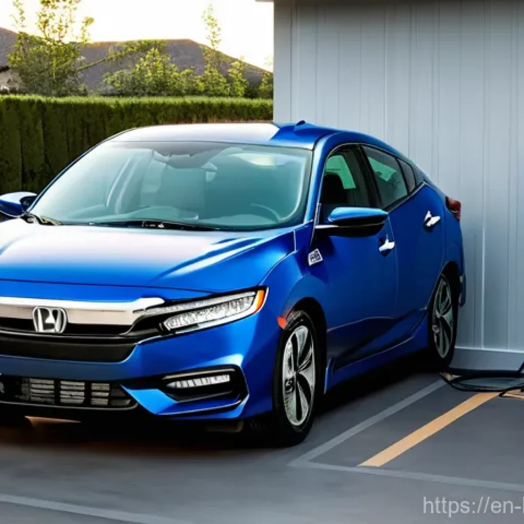 혼다 인사이트의 충전 시간 분석 - **Prompt:** "A split image contrasting two home charging scenarios for a Honda Insight. On the left,...